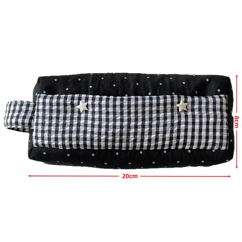 1Pcs Large Capacity Student Pencil Eraser Ruler Organizer Korean Pencil Case INS Aesthetic Causal Stationery Tote Bag
