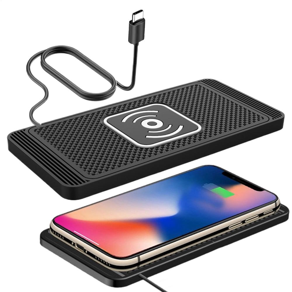 Base de Carregamento Sem Fio Para Carro Carregador de Telefone Sem Fio Para Carro Cabo de 39 Polegadas Base de Carregamento de Telefone com Sensor Automático Para Painel de Instrumentos Viagem