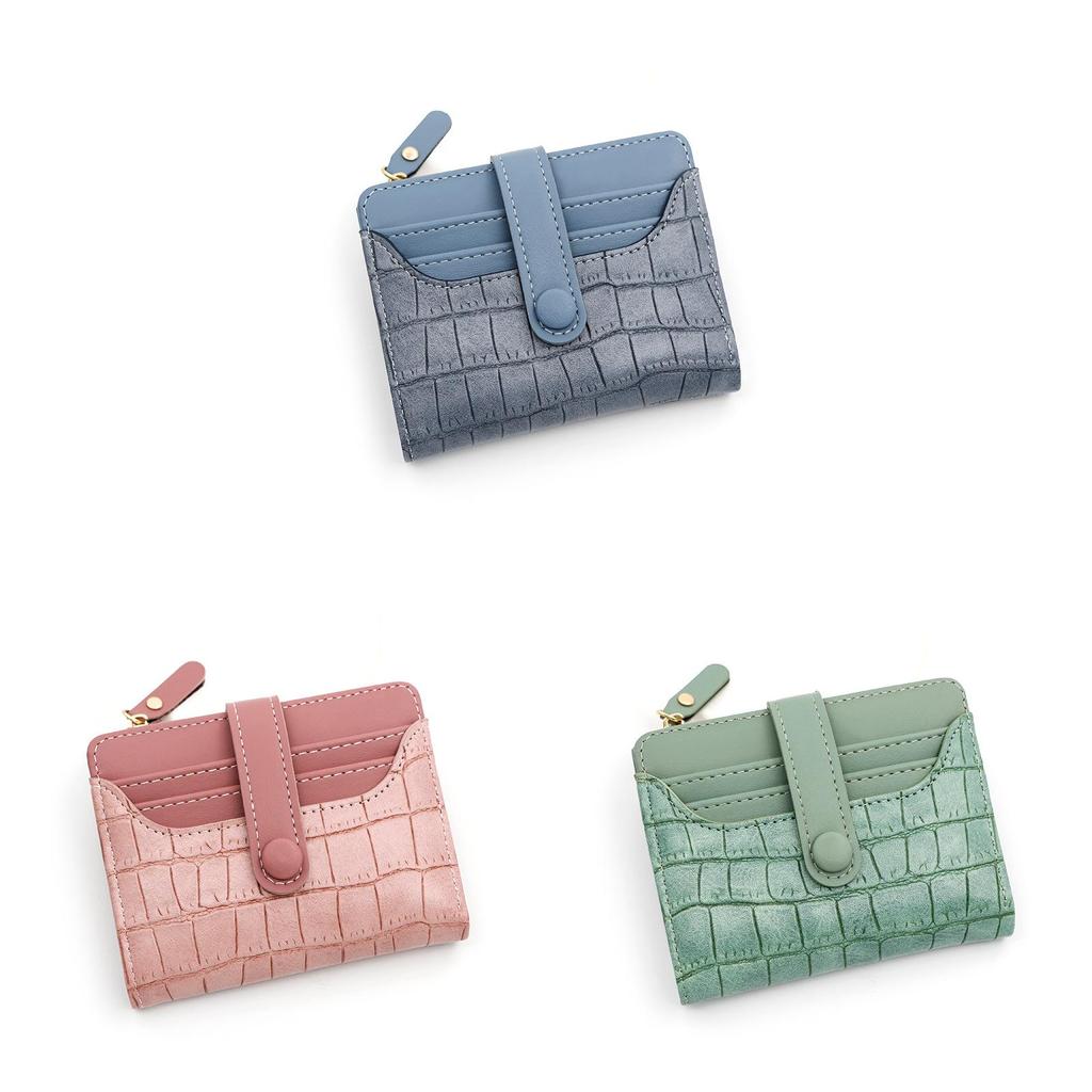 Minimalist Ladies Wallet Pu Leather Small Card Holder With Coin Pocket For Daily Use