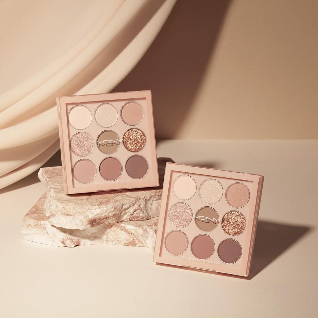 MACQUEEN NEWYORK 1001 Tone on Tone Eyeshadow Palette Nude mood Nude beige Makeup palette Eyeshadow eyeshadow palette Korean cosmetics (PRO9 color)