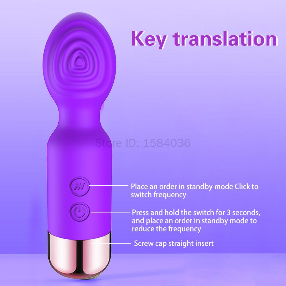 Mini AV Vibrator Female G Spot Vibration Vagina Anal Clitoris Stimulator Dildo Vibrator Adult Sex Toys for Women Masturbation