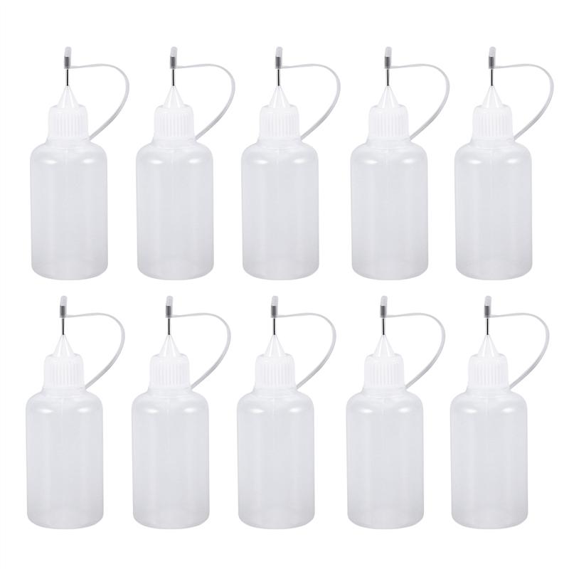 Fornateu 30ml Empty Glue Bottle with Needle Precision Tip Applicator Bottle for Paper Quilling DIY Craft