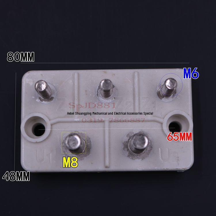 Three-Phase Electric Motor Terminal Board with 5 M8 Terminal Posts for YC Single-Phase Motors