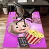 Custom Masha and the Bear Mat Personalized Name, Polyester Washable Indoor Entryway Rug, Gift for Christmas, Easter, Thanksgiving Day