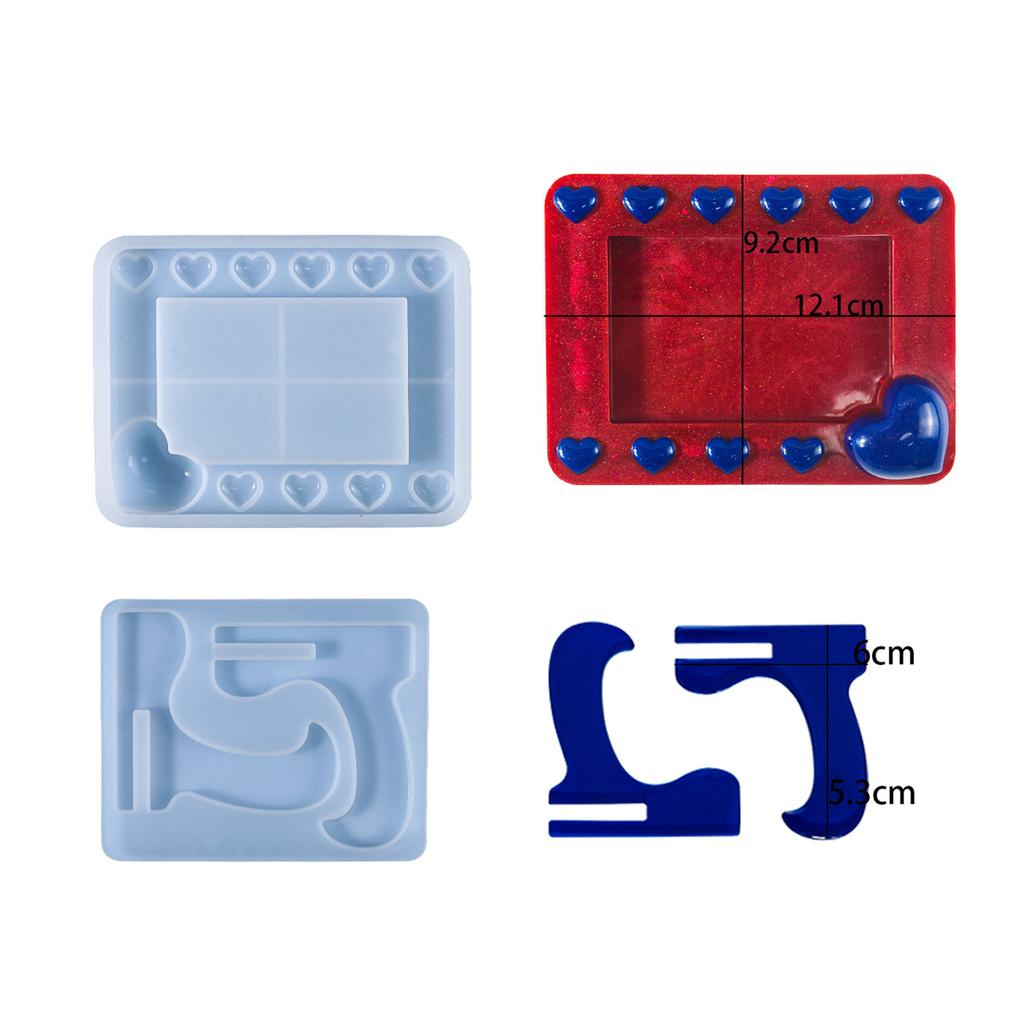 Heart Photo Frame Molds Picture Frame Molds Silicone Moulds Clay Mold Table Decorations Hand-Making Supplies for Photo
