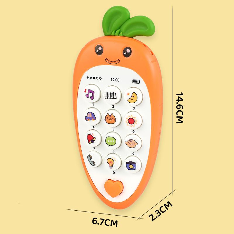 Giocattolo del telefono del bambino Musica Suono Telefono Giocattoli per dormire con il massaggiagengive Simulazione Telefono Giocattolo educativo precoce per bambini Regali per bambini