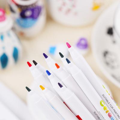 Stylo Aquarelle Sous-émail Art de la Poterie 12 Couleurs Marqueur Peint pour Céramique Outil de Peinture Peinture Peinte à la Main DIY