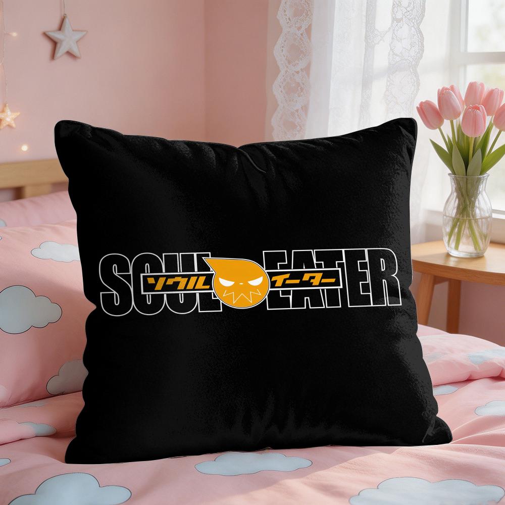 SSoul Eater Anime Evans Cushion Cover Square Short Plush Pillow Case Living Room Sofa Home Decor Funda X