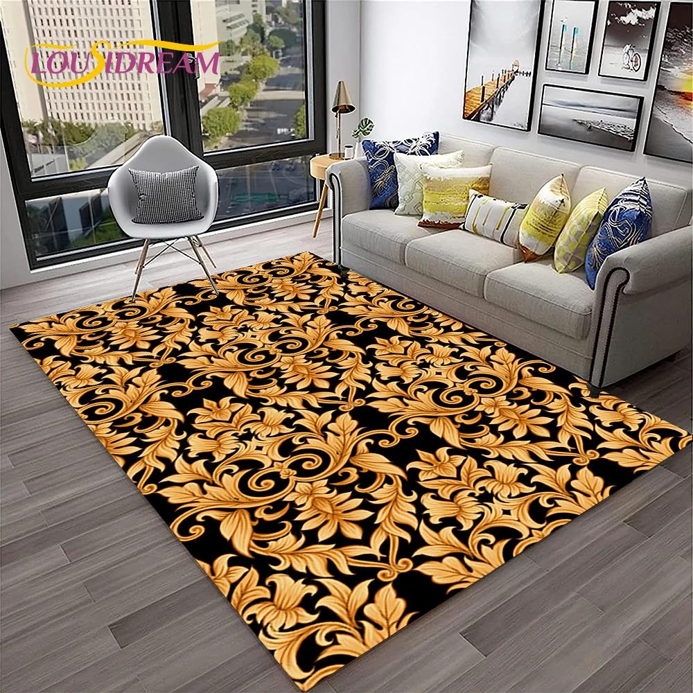 Turkey Bohemian Persian Flower Carpet Rug for Home Living Room Bedroom Sofa Doormat Kitchen Decor,Area Rug Non-slip Floor Mat