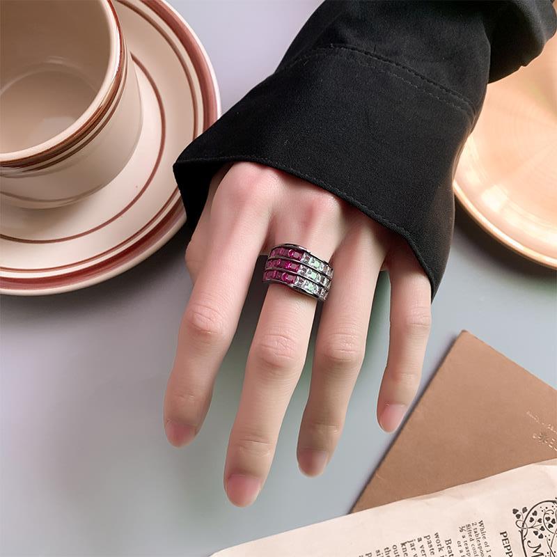 Schmuck Kupferboden Vergoldet Simulation Schatz Retro Reihenring Schwarzgold Personalisierter Ring