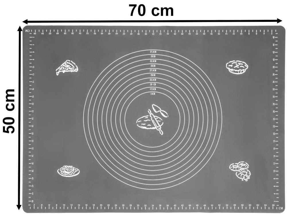 Selma Silicone Pastry Board, Graphite, 70X50 Cm