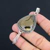 Friendship Day Deal 925 Sterling Silver Pear Natural Septarian Pendant Jewelry