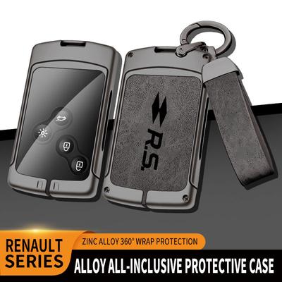 Etui clés de voiture en alliage de Zinc, coque pour Renault Duster Captur Clio Logan Megane 1 2 3 Koleos Scenic pour Renault RS porte-clés