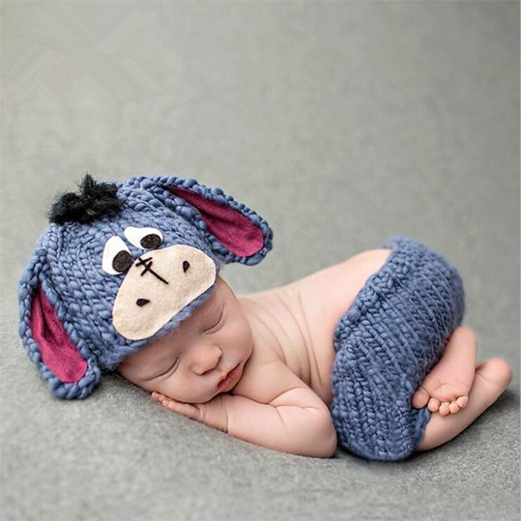 New 100-day Baby Photo Costume Full Moon Korean Style Knitted Creative Art Photo Baby Costume