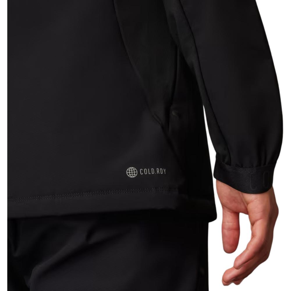 Adidas Jednobarevná mikina s kapucí a zipem, s dlouhým rukávem, pánská, topy, černá HS7494