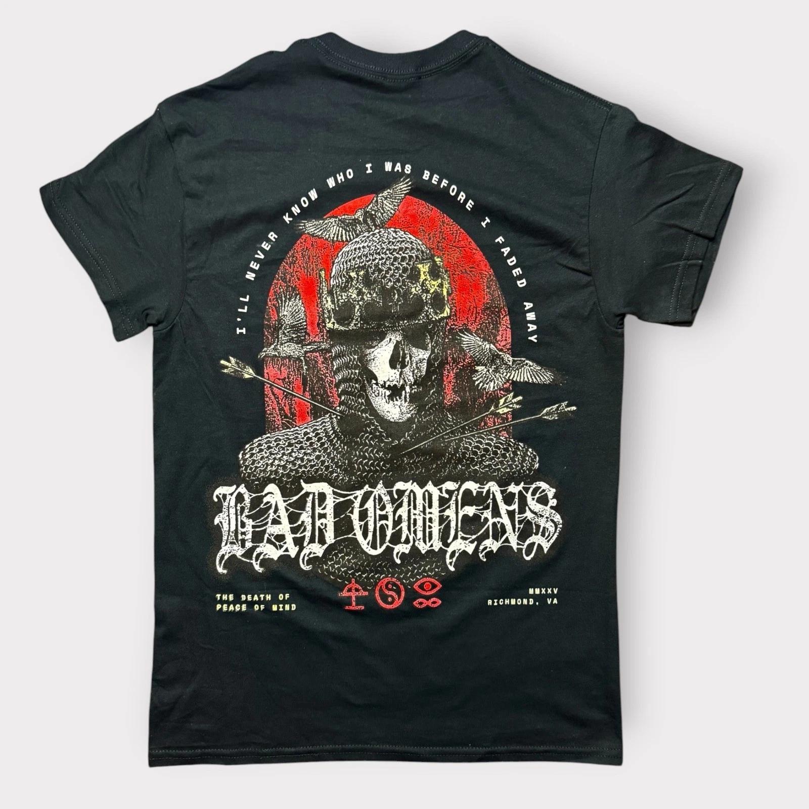 Bad Omens The Death of Peace of Mind Black Graphic T- Shirt Small Sumerian Record 4XL