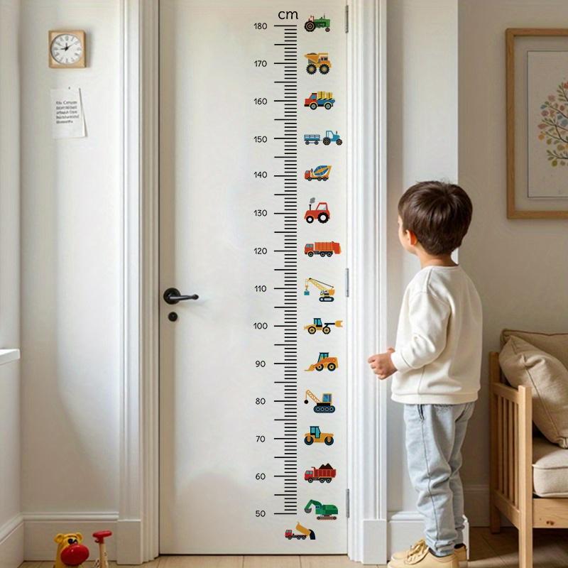 Cartoon Car Height Measurement Wall Stickers for Waterproof Removable PVC Kids Room Kindergarten Home Decoration