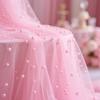 Semi Transparent Pearl Chiffon 0.75*3M Wedding Arch Drapes Table Runner  Dining Decoration