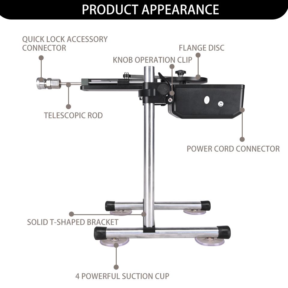 Sex Machine ROUGH BEAST Remote Control Quiet 360 Agree Adjustable Masturbation Machine for Women Men