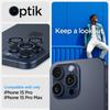 Spigen Optik.tr Ez Fit Camera Protector 2-Pack Iphone 14 Pro / Pro Max / 15 Pro / Pro Max Blue Titanium