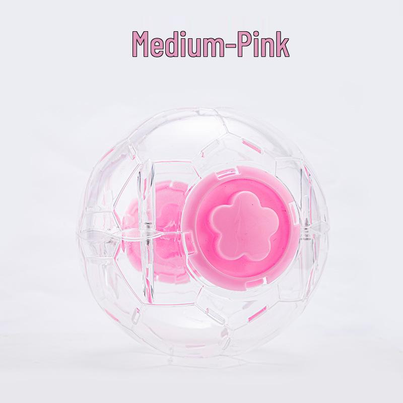 Transparent Hamster Running Ball - Golden Bear Crystal Wheel for Small Pets