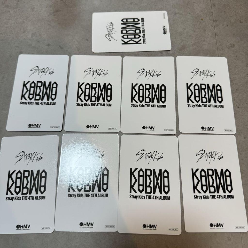 [USED] Stray Kids Trading Card KARMA HMV Rakidro B 9 Types Complete Set X 2