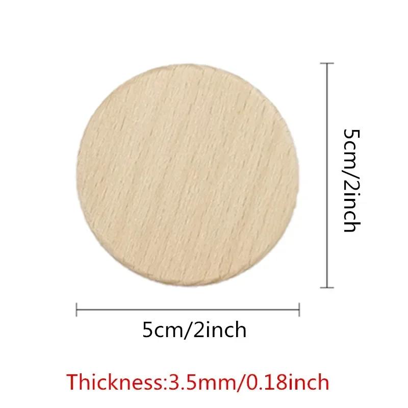 10pcs Round Disc Wooden Cutouts Ornaments Unfinished Wood Circle Wood Pieces for Craft Supplies Decoration