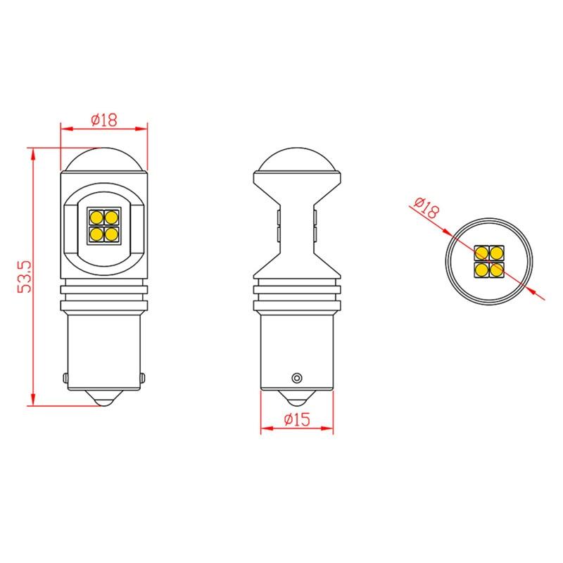 Skirtas Hyundai Solaris 2014 2015 2016 2017 2018 2019 2vnt/part P21W Ba15s Canbus Be klaidų baltas LED DRL dienos žibintas