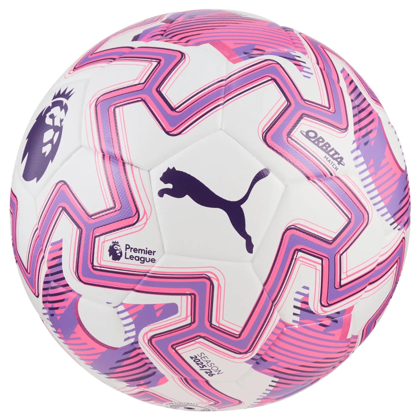 PUMA Uni Orbita Match Premier League Soccer Ball 5 (FIFA Quality), White-Multicolor AH25,