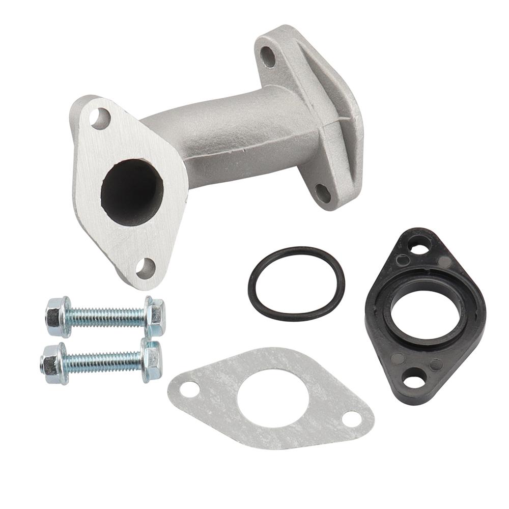 Motorcycle Intake Manifold Carburetor Adapter Inlet Intake Pipe Kit For 50cc 70cc 90cc 110cc 125cc 4-stroke Engine Pit Dirt Bike серебряный