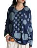 Antiqua Dotted Asymmetrical One Size Blue Women's Top, PA-03780, 32,