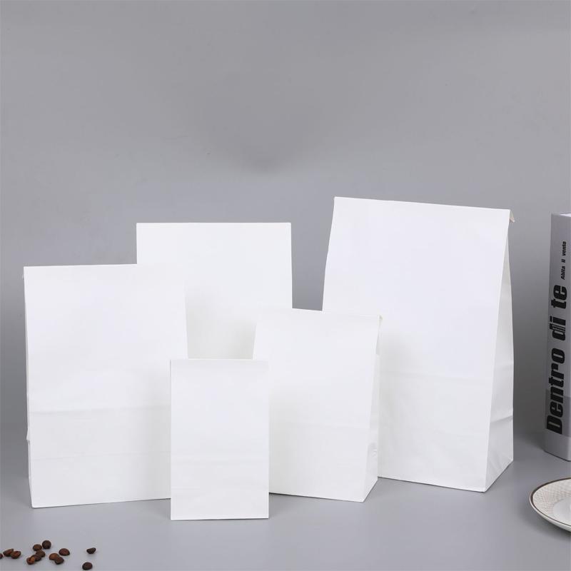 50Pcs/White Kraft Paper Bags Food and Vegetable Shopping Essentials Holiday Party Candy Packaging Lunch Bags Cookies Bread Bags!