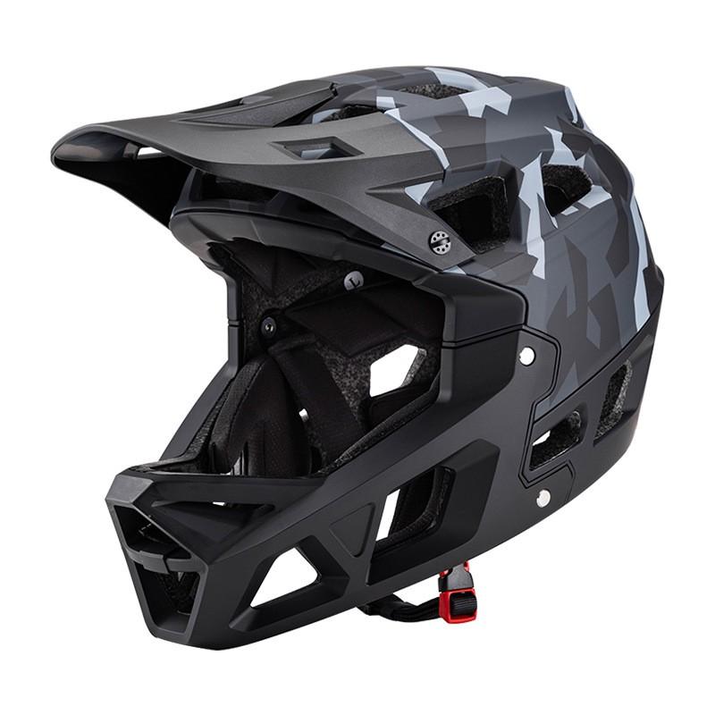 Full Face Mountain Bike Helmet Downhill Racing Adult Cycling Safety Gear With Camo Patterns