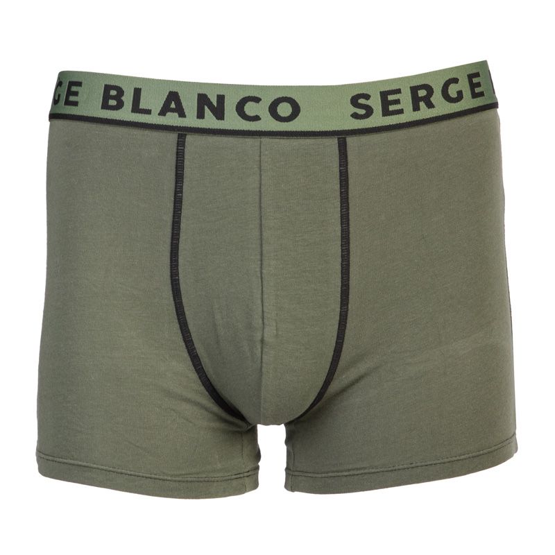 Set of 2 Khaki-shade Cotton Boxers for Men SERGE BLANCO