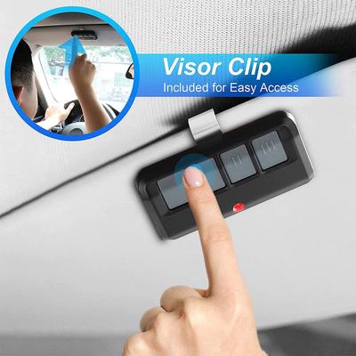 Garage Door Opener Remote Universal, Replacement For 3-Button Remote With Visor Clip