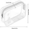 Transparent Toiletry Bag for Travel - Quart Size Approved for Liquids in Carry-On Luggage at the Airport Transparent Toiletry Bag (White)