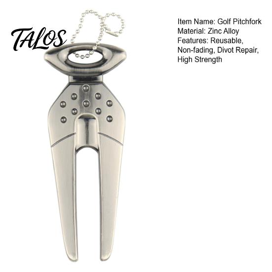 Golf Green Fork Pitch Divot Tool Reusable Non-fading Mark Zinc Alloy Pitchfork Training Aid Equipment