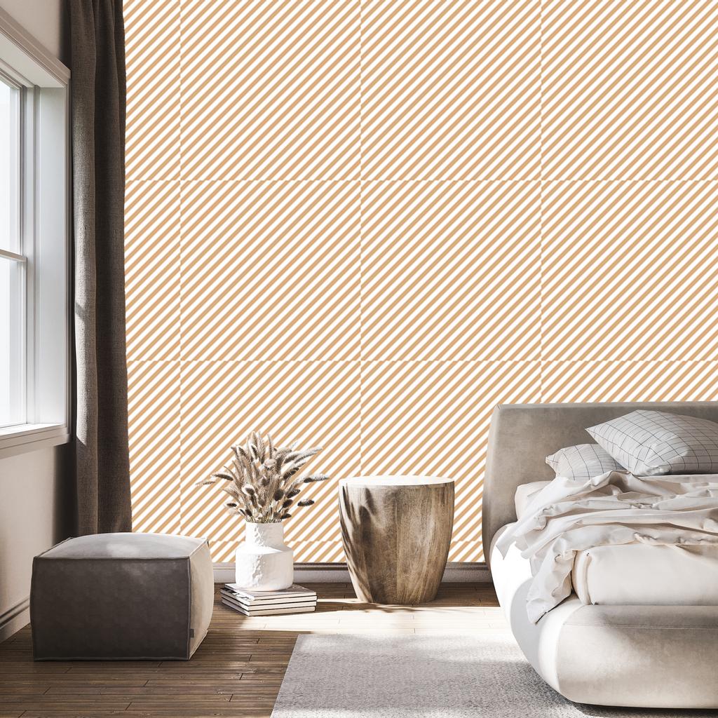 Striped Wallpaper, top cream, bottom cream for Living Room and Bedroom 50x1000