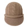 European and American 100% Pure Cashmere Knit Slouchy Hat - Warm & Versatile for Autumn and Winter