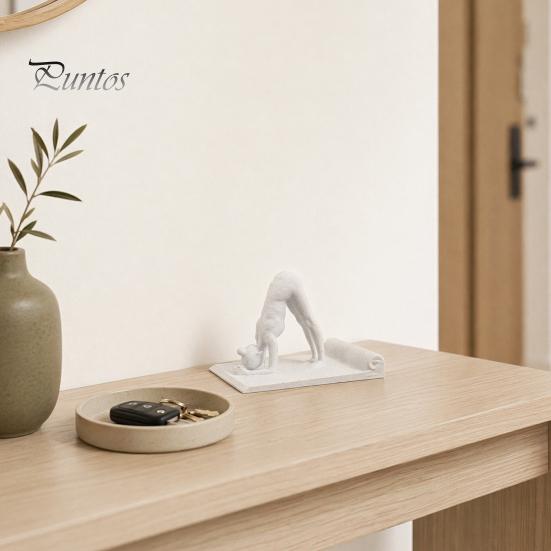 Yoga Pose Decoration 3D Printed Figurine, Universal Mobile Phone Holder Home Decor Stand Stand, Desktop Ornament for Office