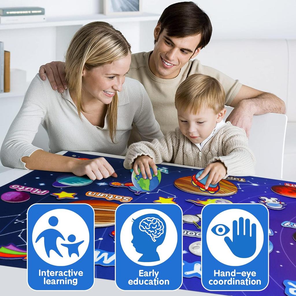 Toys Toys Montessori Felt Board Story Set Preschool Learning Activities Board Outer Space Scientific Cognition Party Decorations