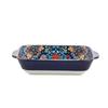 Bohemian Egg-shaped Ceramic Baking Pan Pasta Plate Fruit Salad Plate Colorful Combination Set, 9 Inch
