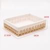Creative Multicolor Storage Basket Multi-porpose Flower Pattern Storage Tray Weaving Multi-size Storage Box Home Decoration