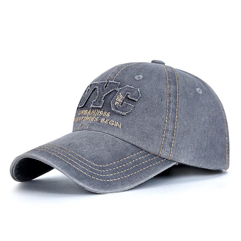 ZHENYUEQI Faded Patch Letter Washed Cap