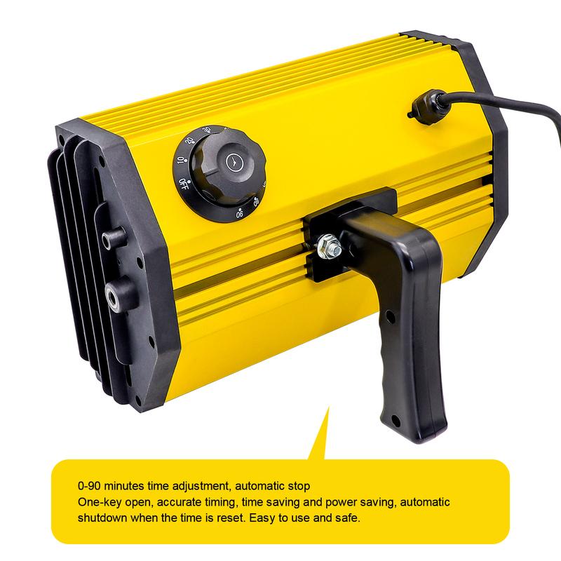 DATOUBOSS Portable Infrared Paint Curing Lamp 1000w Handheld Shortwave Infrared Heating Light Car Body Repair Tool