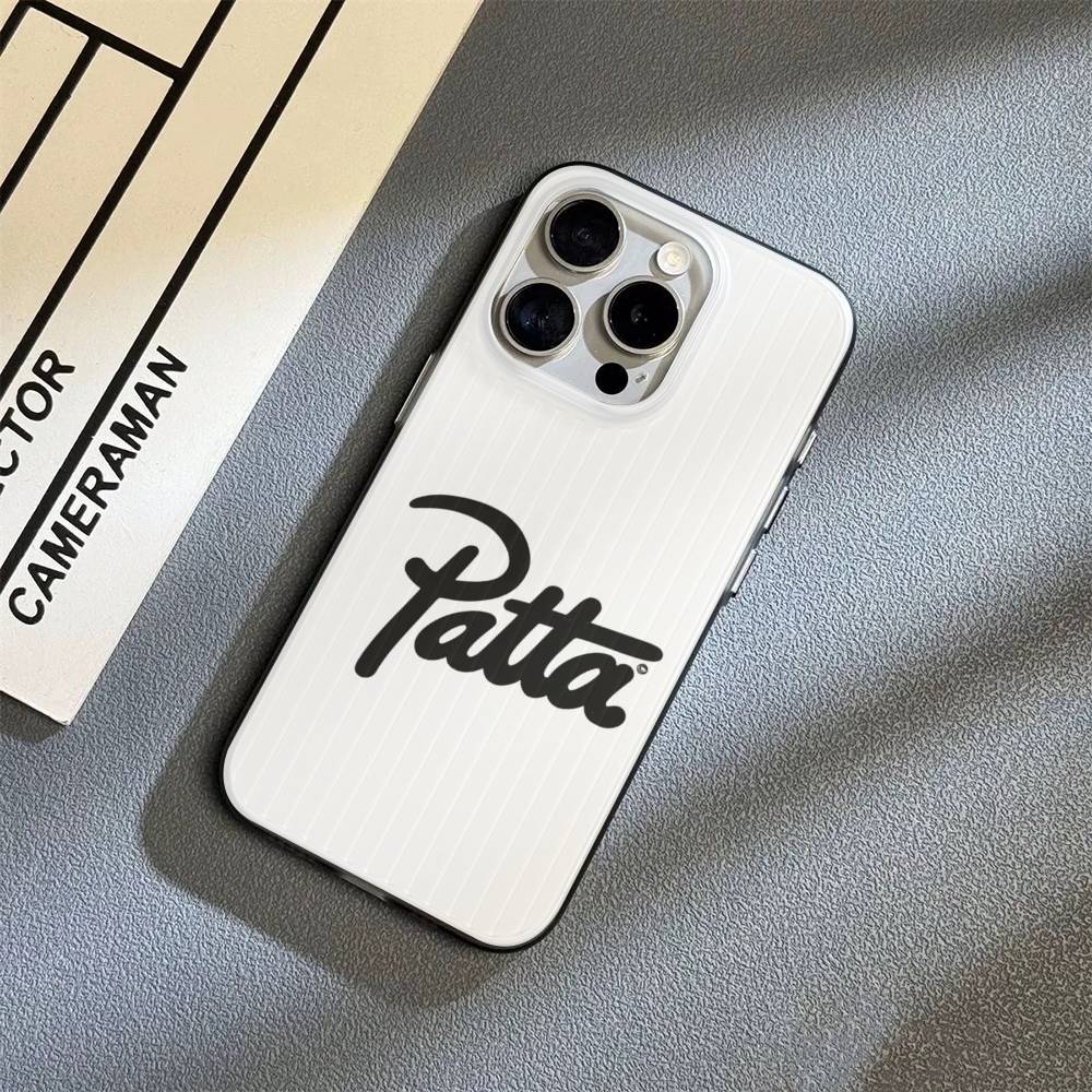Fashion P-patta Soft Corrugated Phone Case For IPhone 11 12 13 14 15 16 17 Pro Max Plus Pro Shockproof Cover