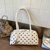 Korean-style Polka Dot Women Handbag Retro Large Capacity Shoulder Bag Underarm Bag Casual Minimalist Bowling Bag