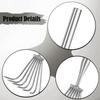 Hand Rake Portable Firm Grip Compact Stainless Steel Garden Rake Claw Rake Cultivator for Loosening Soil Beach Weeding Planting