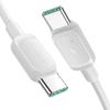 Kabel przewód do ładowania transmisji danych USB-C 60W 1.2m - biały
