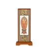 Urban Workshop Amitabha Buddha Standing Hanging Scroll (Walnut Color) Wooden Frame Buddhist Altar Accessories Mini Size 20cm High X 9cm Wide